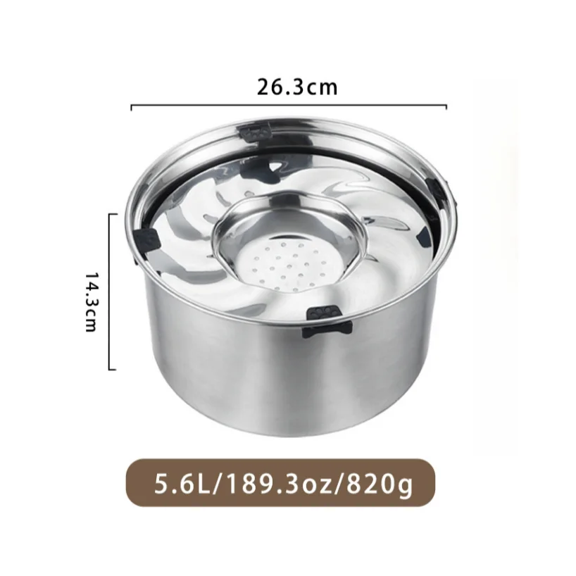 Tigela para Cães em Aço Inoxidável 304 Antiderrapante 3,5 L - Image 5