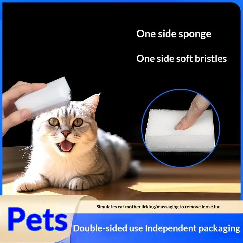 Escova de Massagem para Cães e Gatos com Esponja e Plástico - Imagem 2