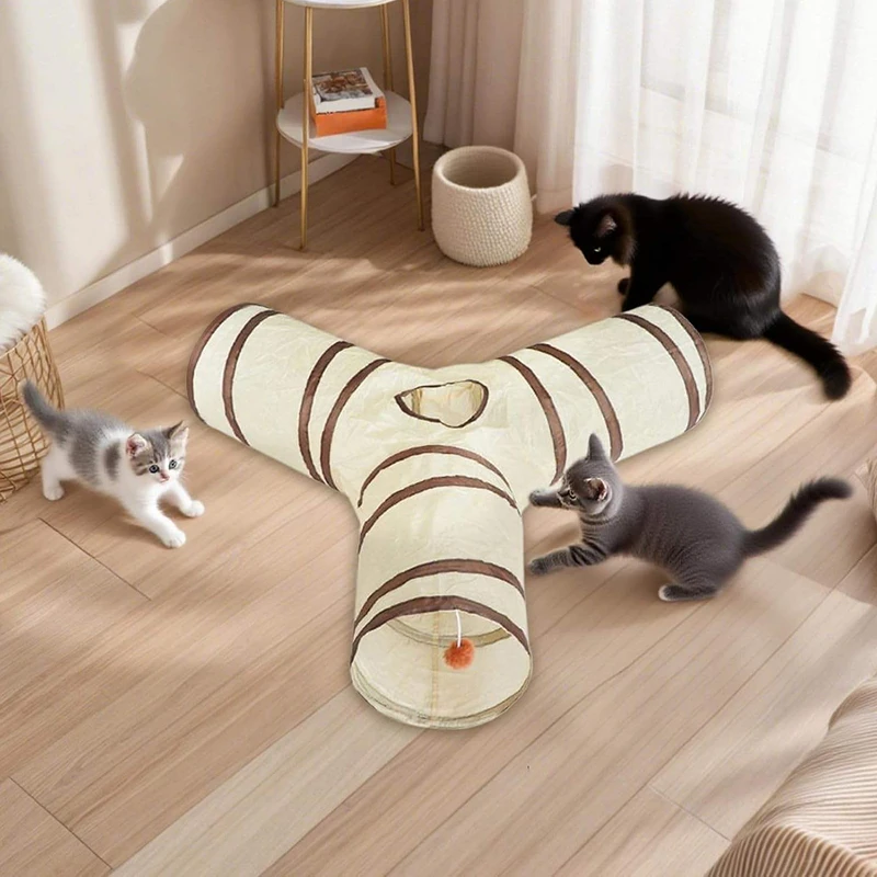 Túnel Dobrável para Gatos e Coelhos de Poliéster com 25 cm de Diâmetro - Imagem 3