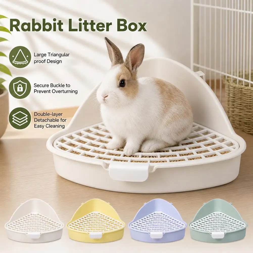 bandeja sanitária triangular para coelhos