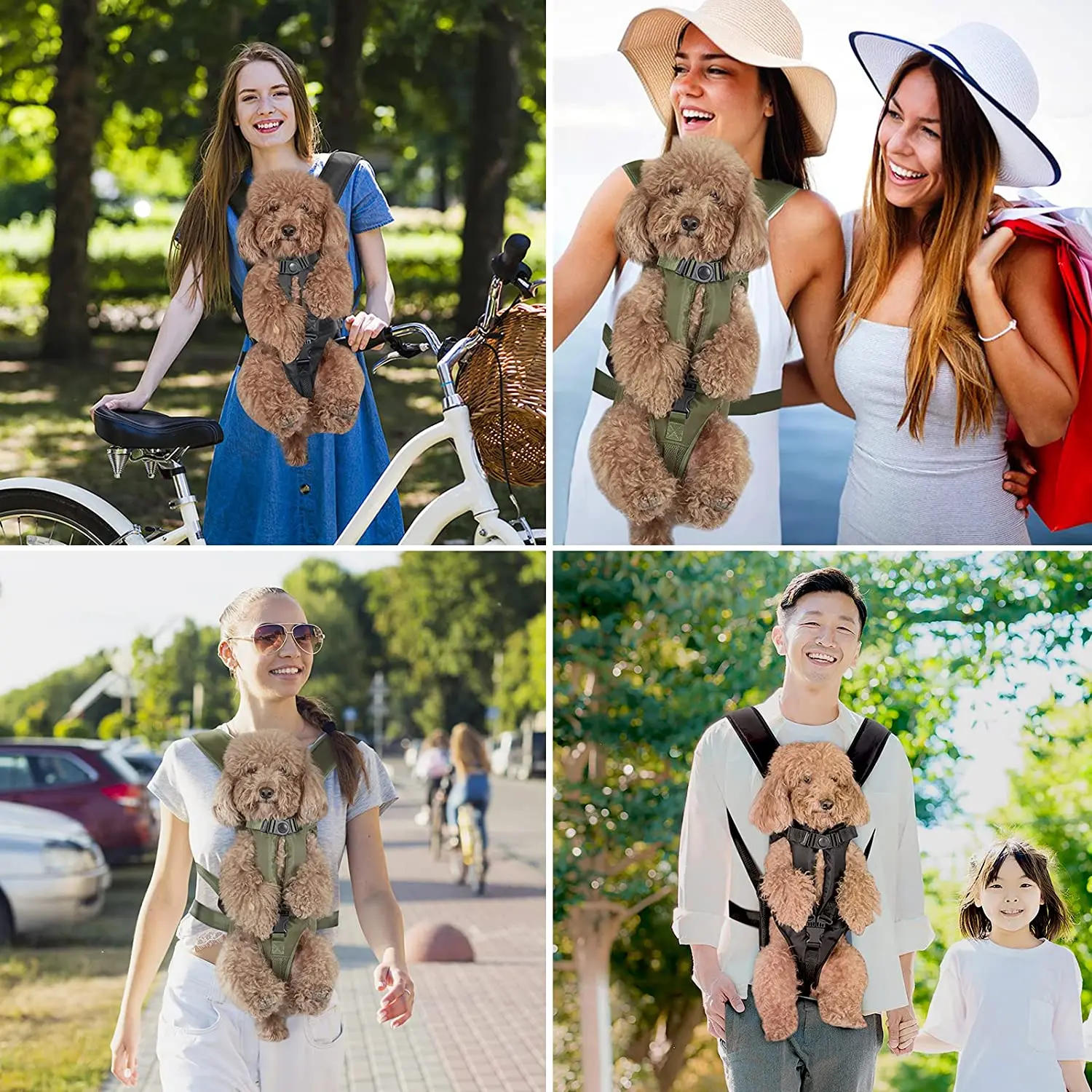 Mochila de Transporte para Cães e Gatos Pequenos Respirável Ajustável - Imagem 4