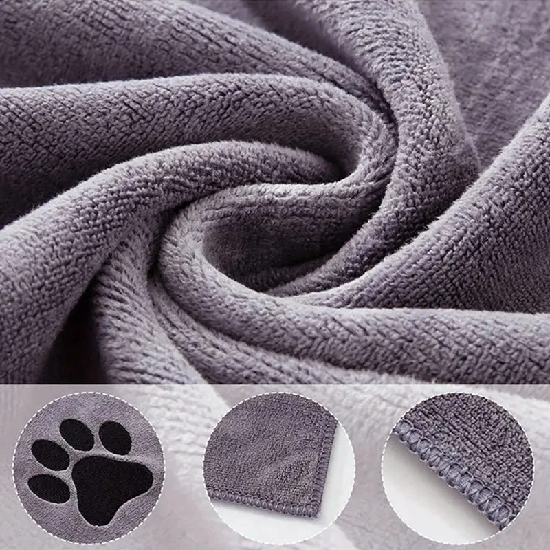 Toalha Microfibra para Cães e Gatos 35x75cm Super Absorvente - Imagem 4