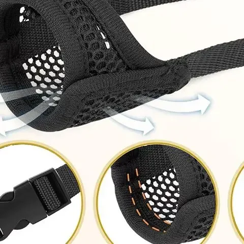 Focinheira de Malha para Cães de Focinho Curto com Fluxo de Ar - Imagem 3