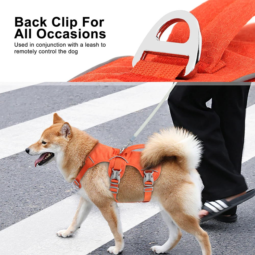 Colete Peitoral para Cães de Nylon Refletivo com Alça Ajustável - Image 4