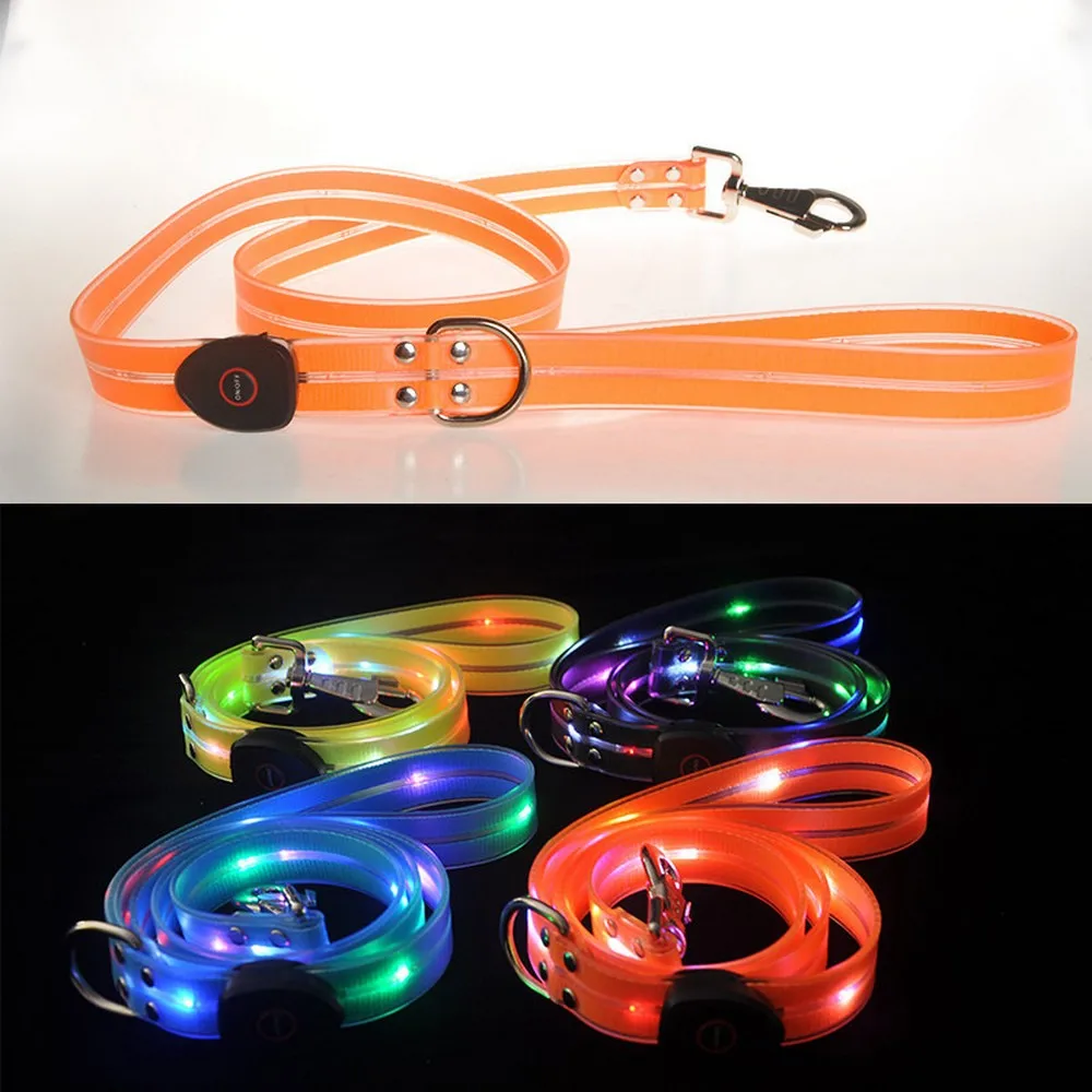 Guia LED para Cães Recarregável USB com Webbing Brilhante - Imagem 3