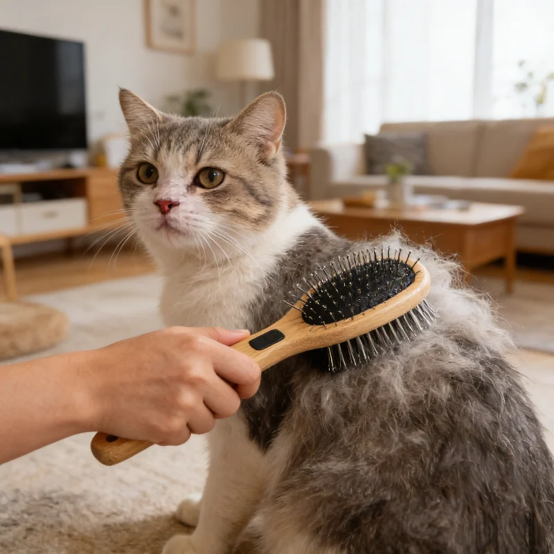Escova Dupla Face para Cães e Gatos com Cerdas de Javali - Imagem 3