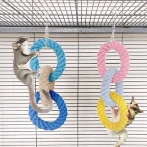 brinquedo de escalada de corda de algodão para hamster