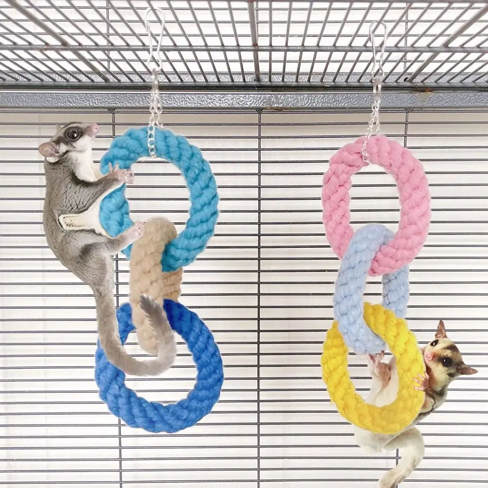 brinquedo de escalada de corda de algodão para hamster