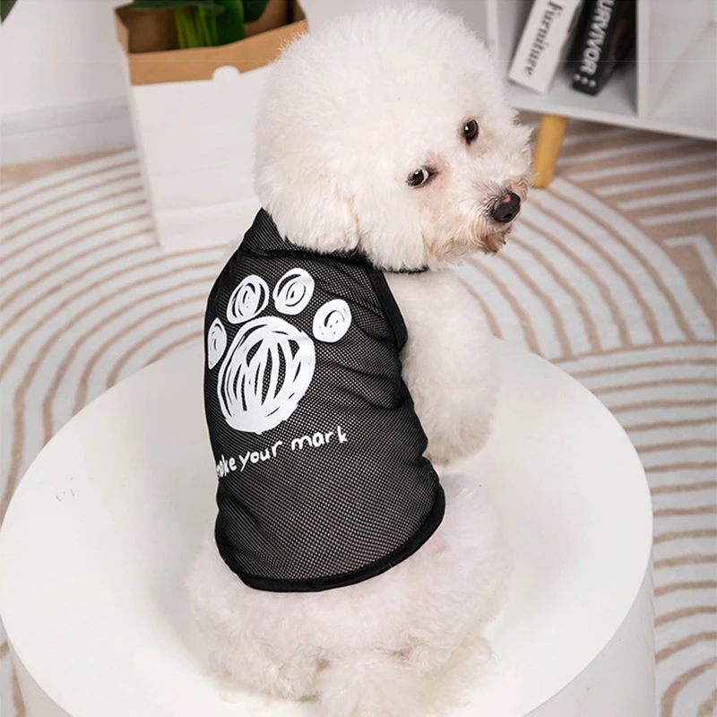 Camiseta de Malha para Cães Pequenos e Gatos Respirável Leve - Imagem 3