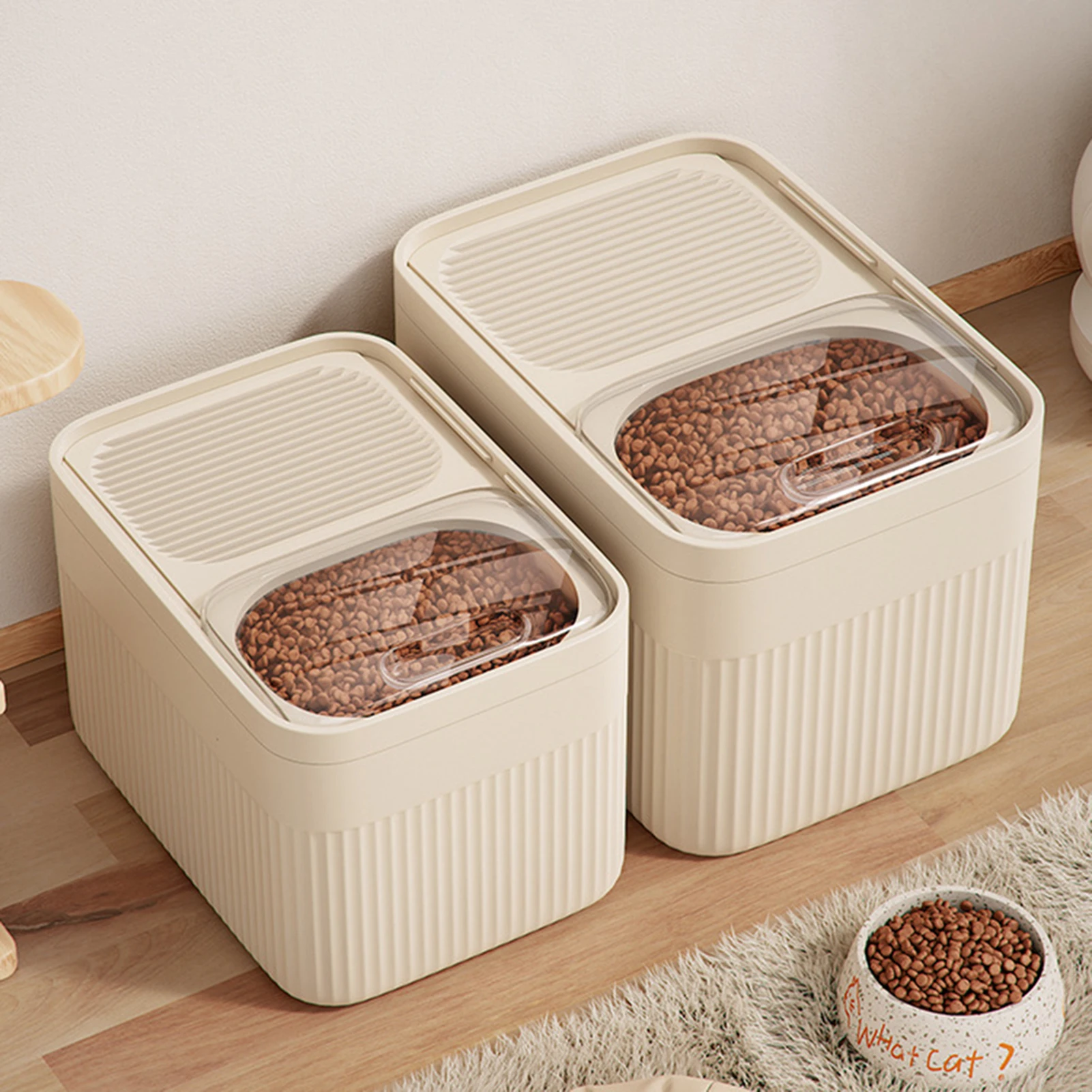 Organizador de Ração para Cães e Gatos Transparente com Vedação Hermética - Imagem 2