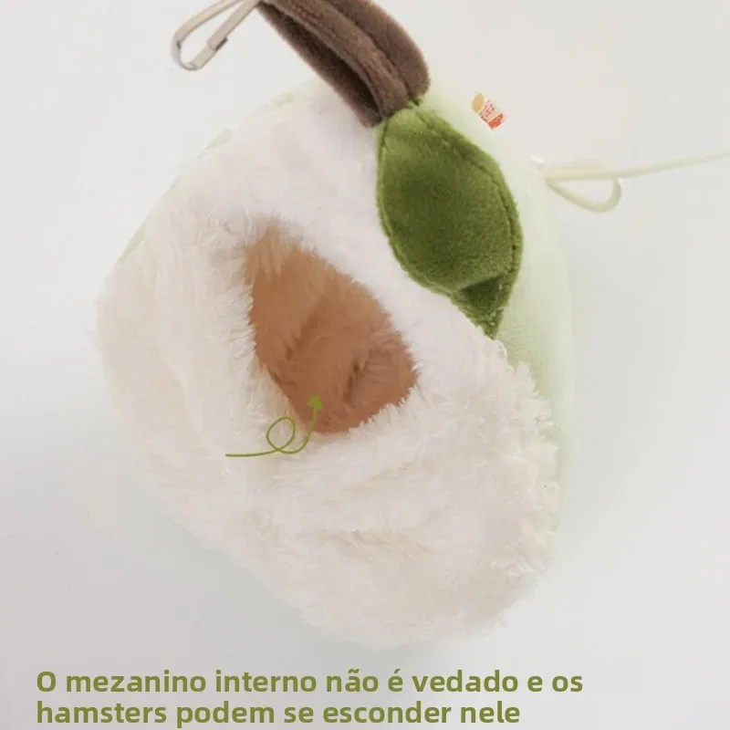 Ninho de Pelúcia para Hamster e Pássaros com Decoração Suspensa - Image 4