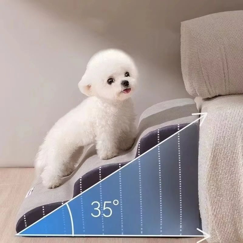 Escada para Cães de Espuma Laranja com Degraus Antiderrapantes - Imagem 2