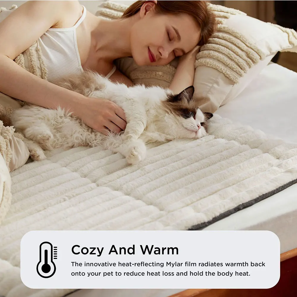 Tapete Autoaquecido para Cães e Gatos com Capa Lavável à Máquina - Imagem 4
