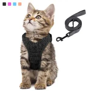 peitoral ajustável para gatos com guia