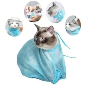 saco de banho para gatos de malha