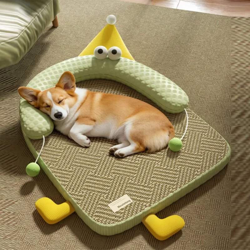 Tapete Refrescante para Cães e Gatos de Rattan Removível - Image 3
