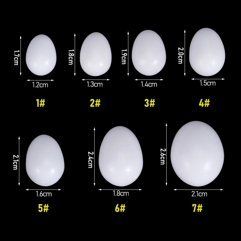 Ovo Falso para Pássaros e Pombos de Plástico Branco 10/20 Unidades - Imagem 2