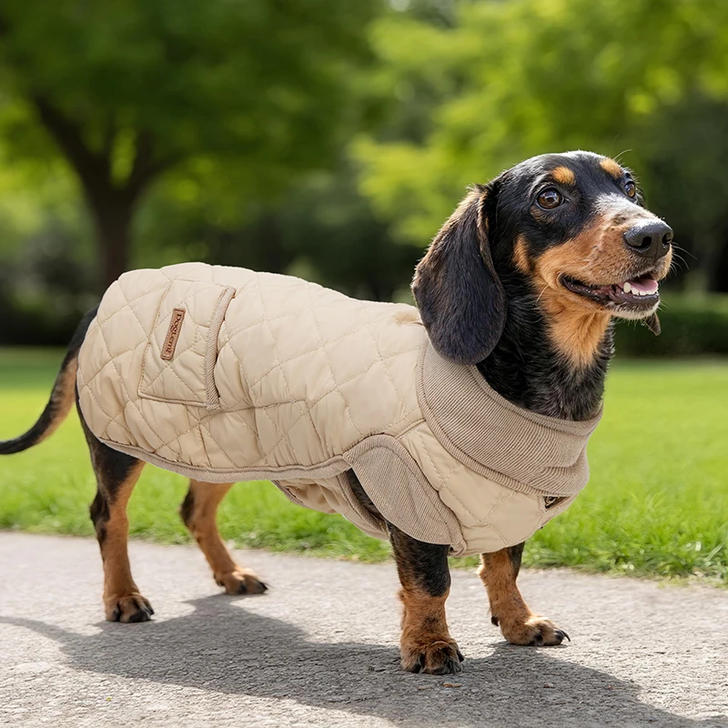 Casaco de Inverno para Cães de Pernas Curtas Repelente à Água Refletivo - Imagem 5