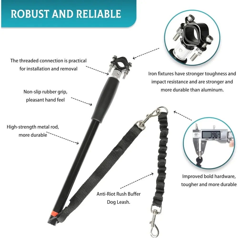 Coleira para Bicicleta Cães Pequenos e Médios com Haste de 42,5 cm - Imagem 3