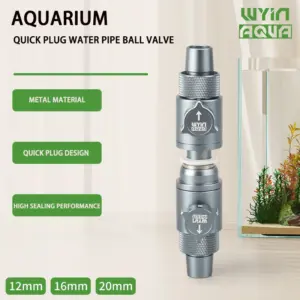 conector rápido para aquário com válvula