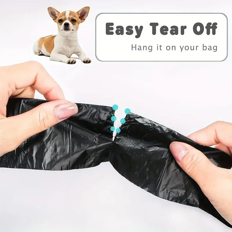 Sacos para Cocô de Cachorro 300/1500 Unidades Portátil à Prova de Vazamentos - Imagem 5