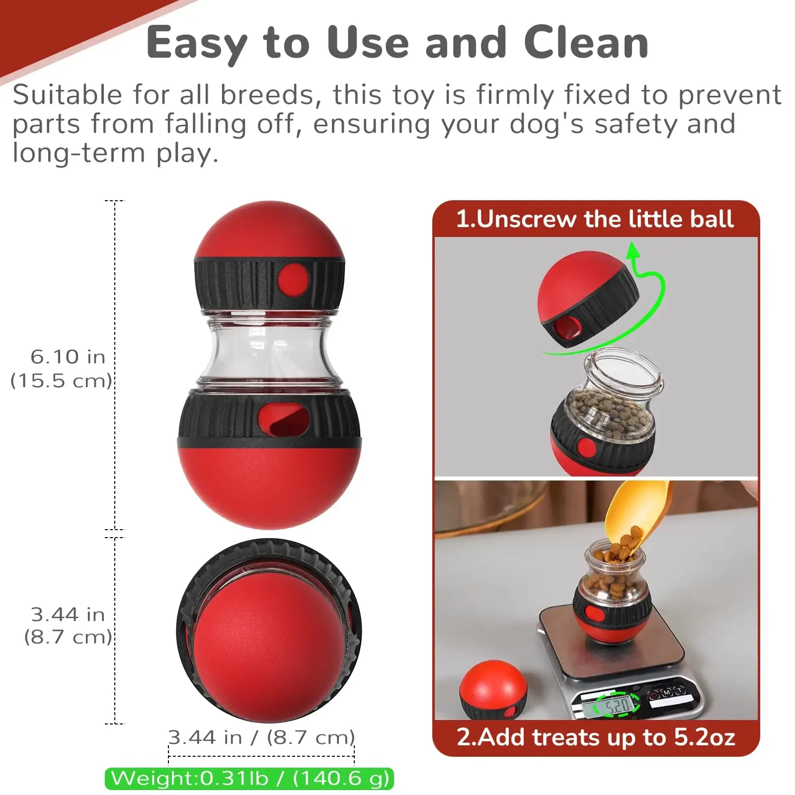 Brinquedo Quebra-Cabeça para Cães com Dispensador de Alimentos Ajustável - Imagem 6