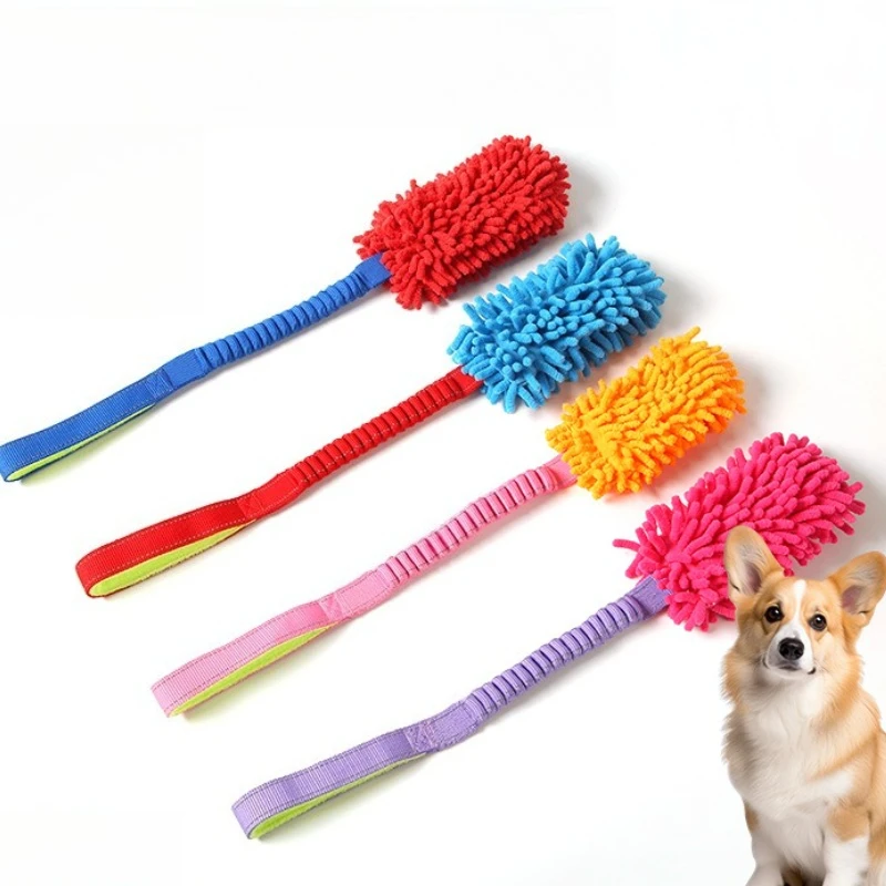 Brinquedo de Pelúcia para Cães com Corda Colorida Interativa - Imagem 2