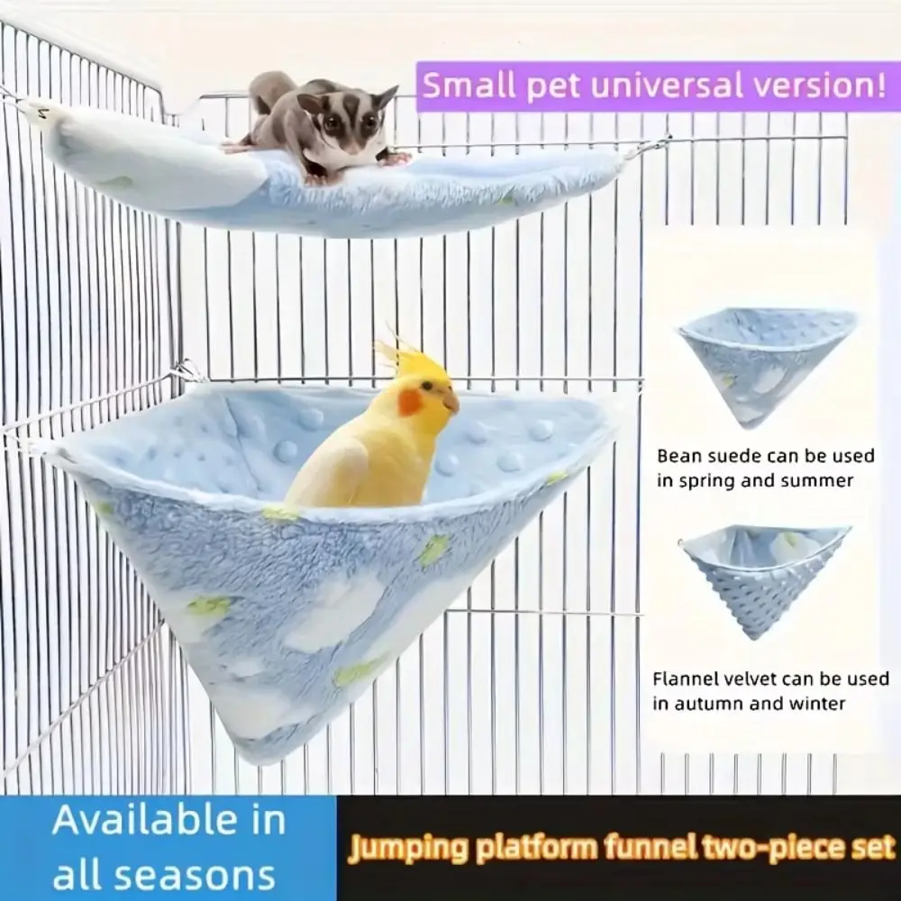Cama Suspensa para Hamsters e Pássaros em Veludo Flanelado - Imagem 3