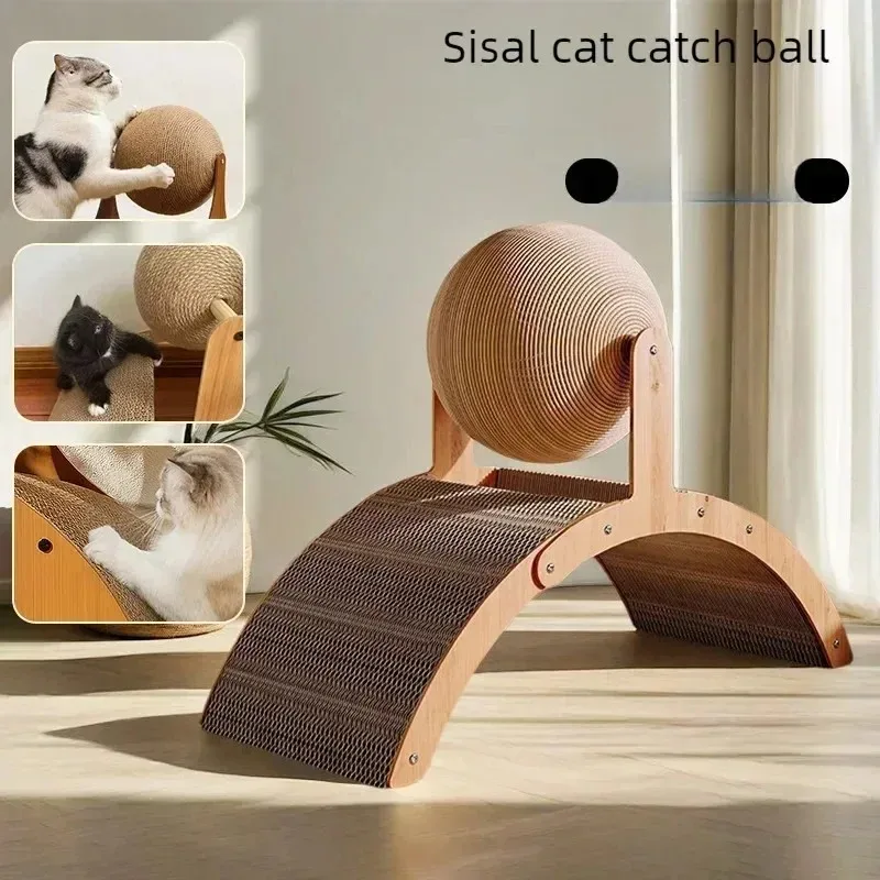 Arranhador para Gatos Ponte em Arco com Bola de Sisal para Afiar Garras - Imagem 5