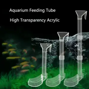 tubo alimentador para aquário transparente