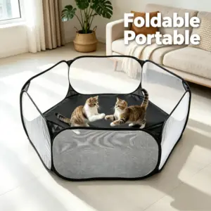 cercadinho dobrável para gatos e cães