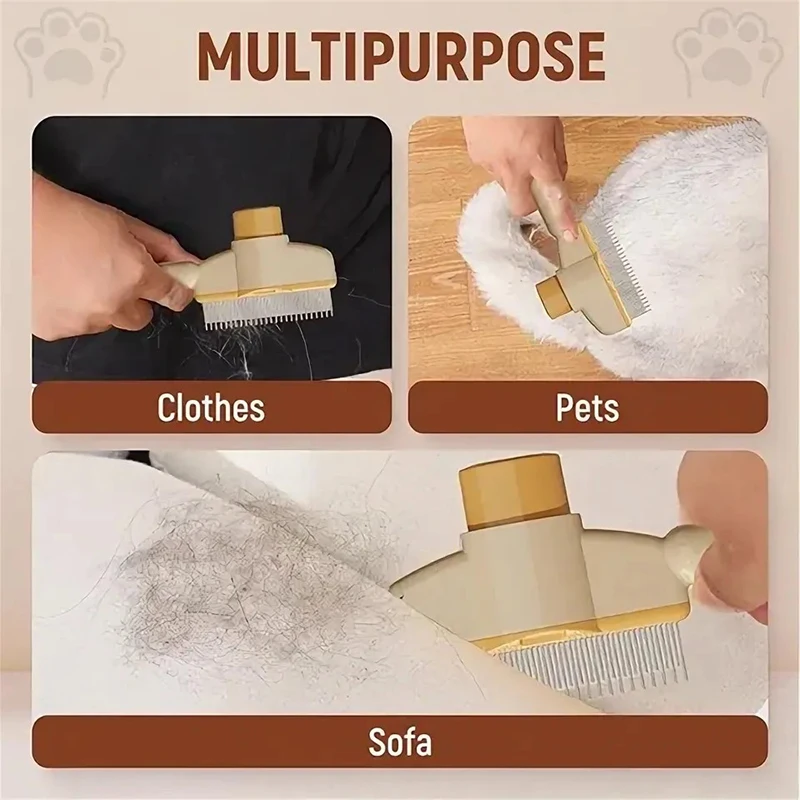 Escova Removedora de Pelos para Cães e Gatos Compacta e Lavável - Imagem 5