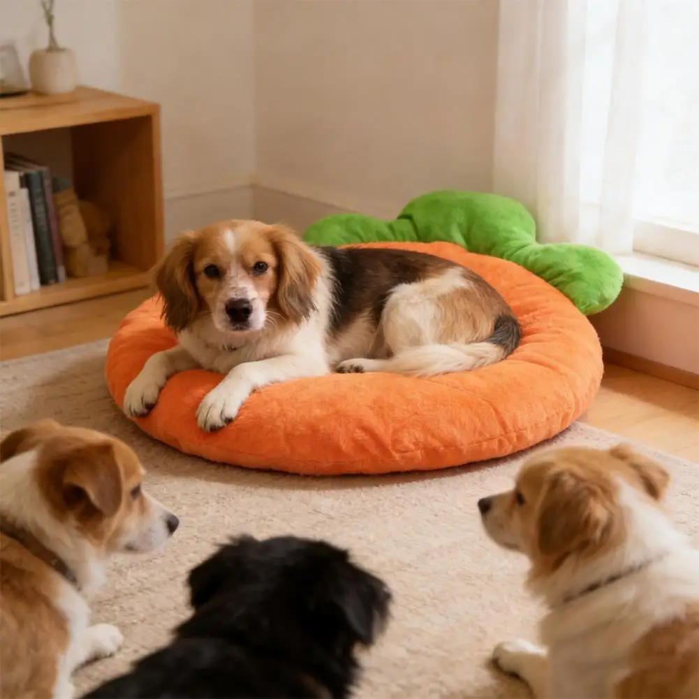 Tapete Lavável para Gatos e Cães Pequenos de Tecido Laranja - Imagem 2
