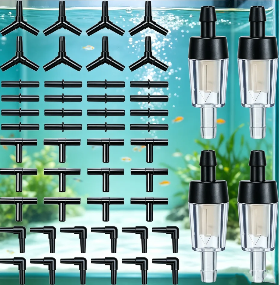 kit de conexões para aquário com válvula antirrefluxo