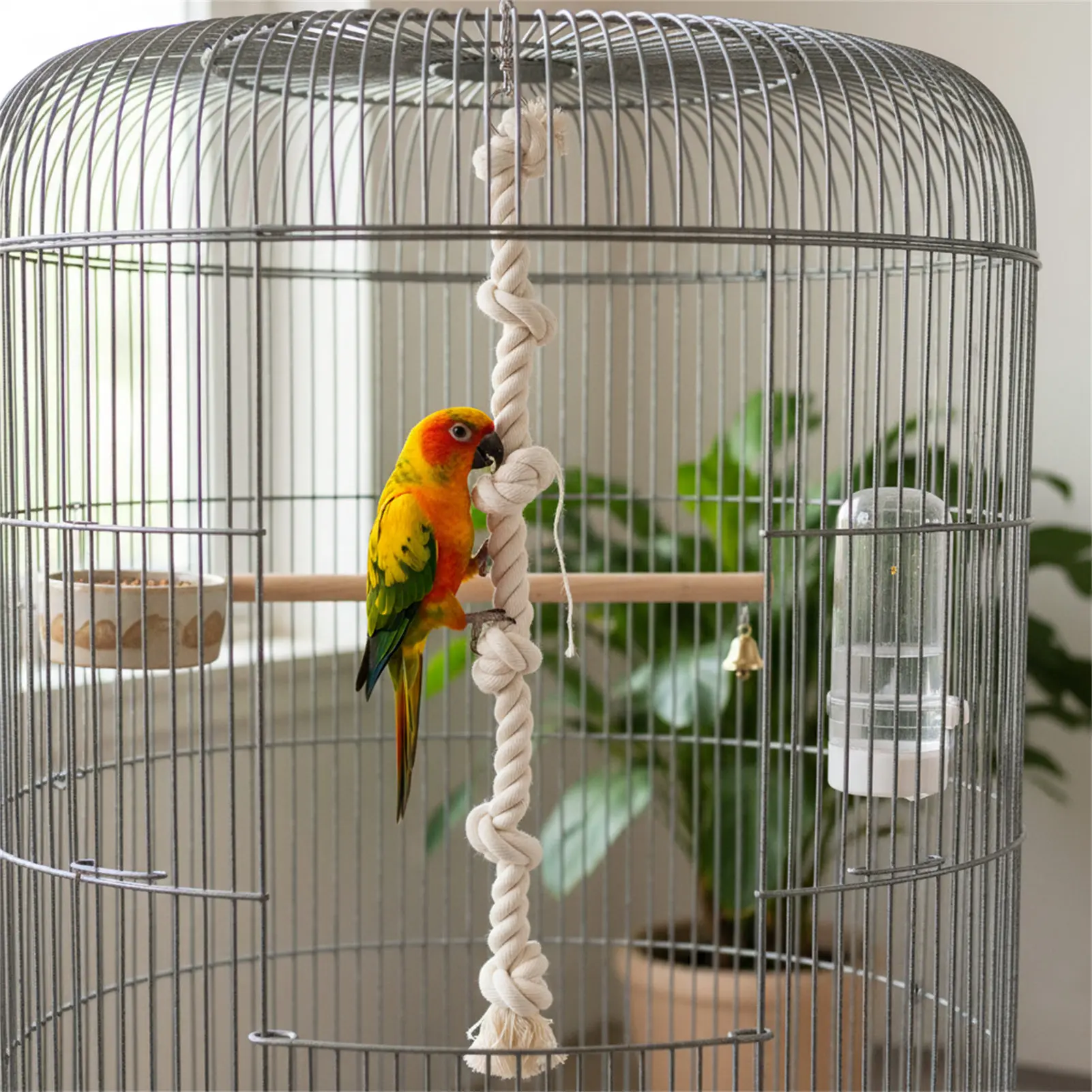 Brinquedo de Escalada para Pássaros de Corda de Algodão 40 cm - Image 4