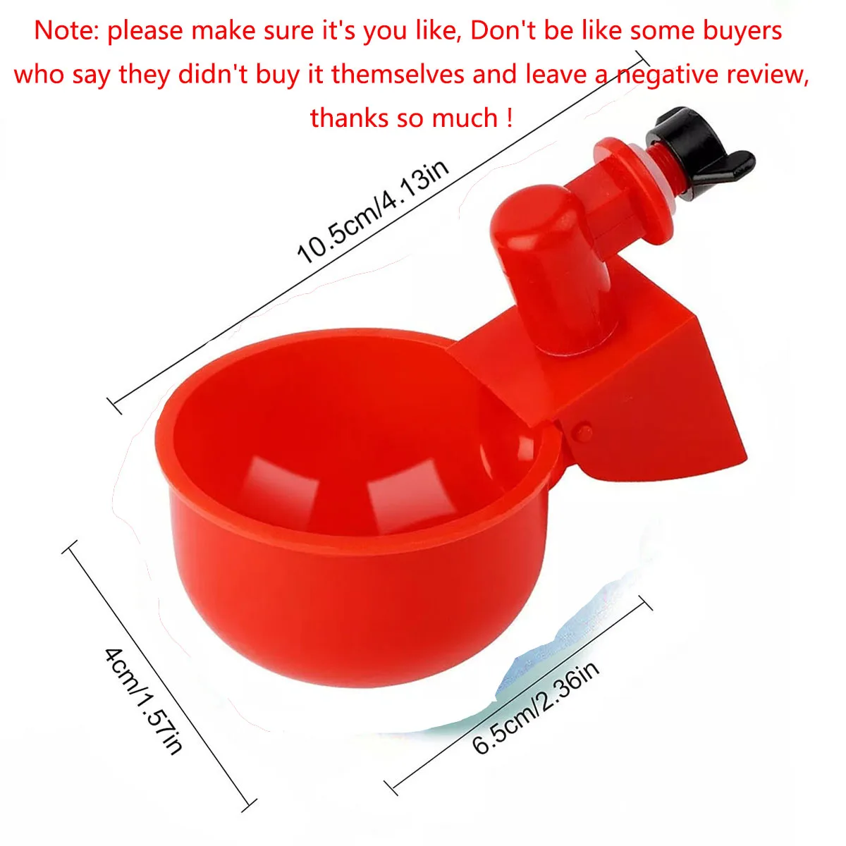 Bebedouro Automático para Aves POM Vermelho com Enchimento Automático - Imagem 2