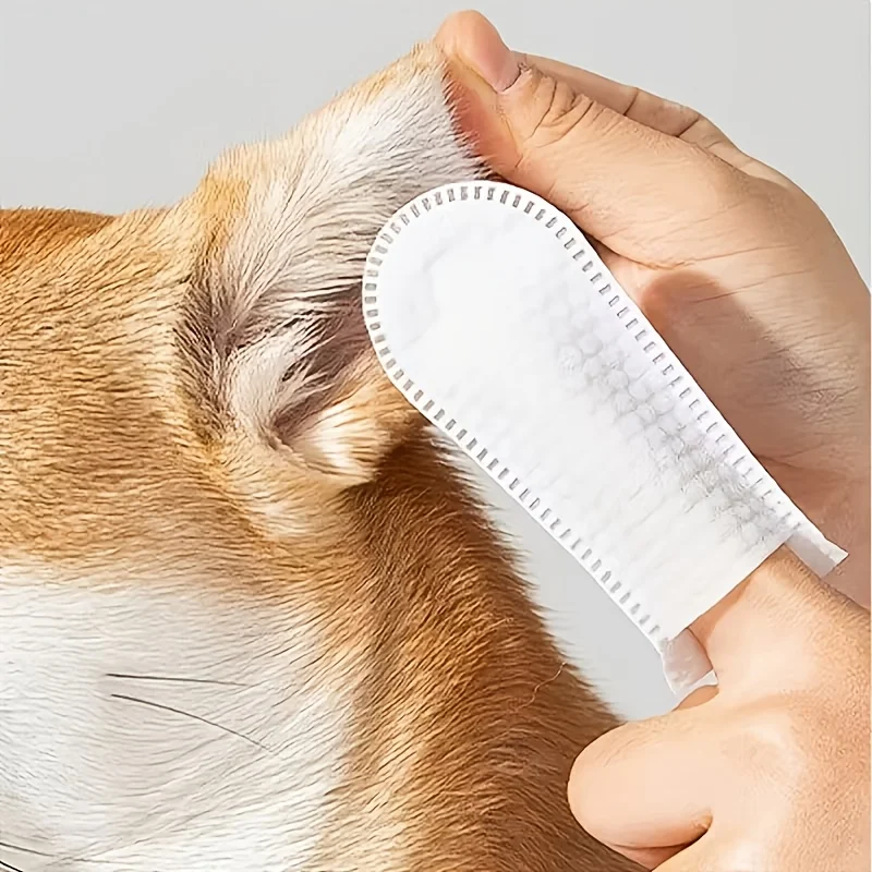 Lenços Descartáveis para Cães e Gatos 99 Unidades para Limpeza de Dentes e Ouvidos - Imagem 4