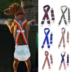 suspensórios ajustáveis para fraldas de cães