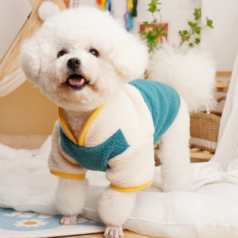 Macacão de Inverno para Cães e Gatos de Fleece Roxo Tamanho XL - Image 2