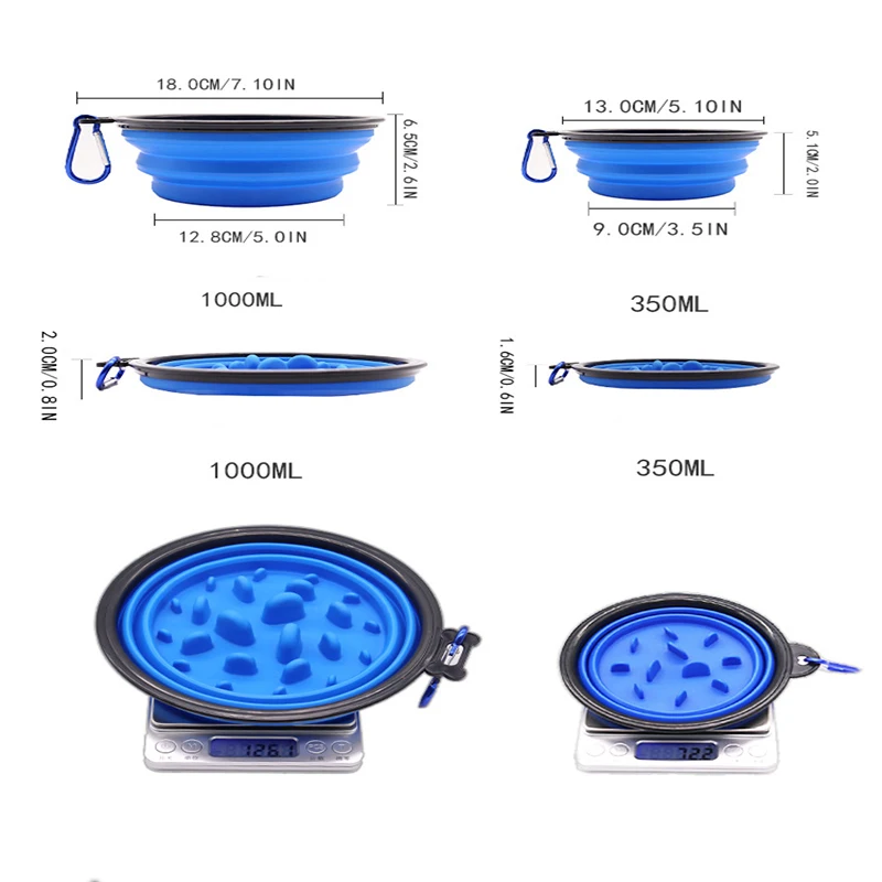 Tigela de Alimentação Lenta para Cães e Gatos Dobrável Portátil - Image 6