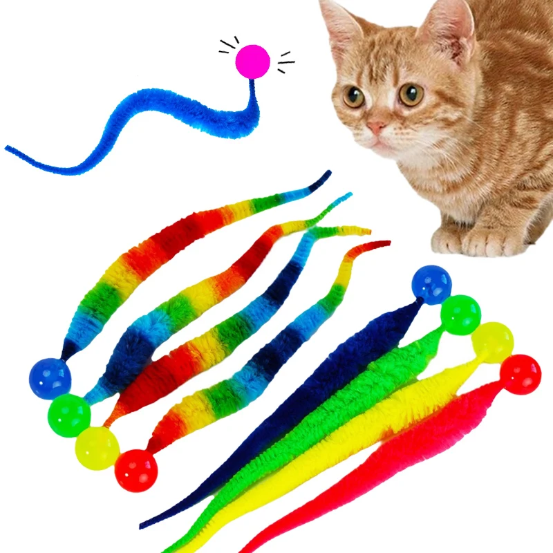 brinquedo para gatos bola elástica lagarta
