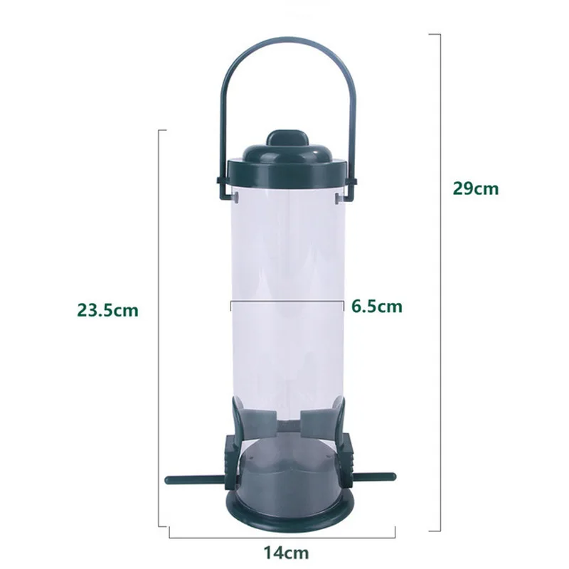 Alimentador de Pássaros Pequenos para Jardim com Vários Furos e Bandeja Removível - Imagem 2