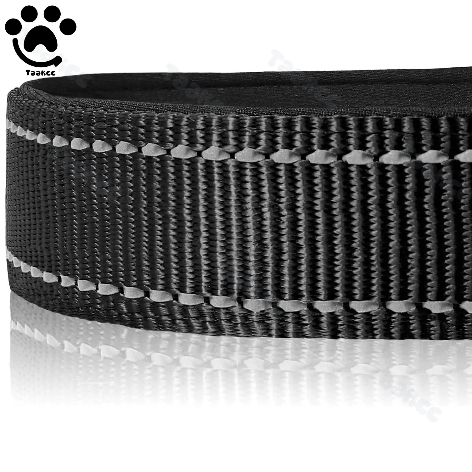 Coleira Personalizada para Cães de Nylon Acolchoada e Refletiva - Imagem 3
