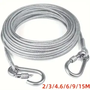 cabo de amarração para cães fio de aço