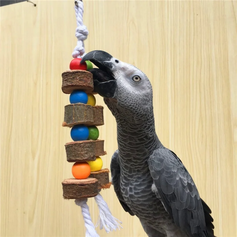 Brinquedo de Madeira para Pássaros Bico Moedor 24 cm para Gaiola - Imagem 3