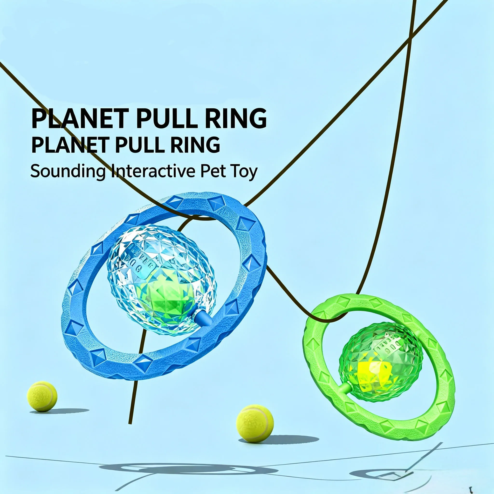 Brinquedo Anel Planetário para Cães Interativo para Mastigar - Imagem 2