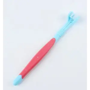 escova de dentes 3 lados para cães e gatos