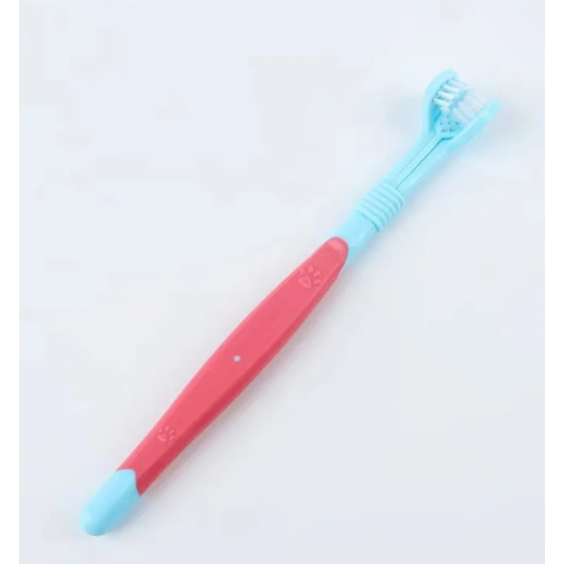 escova de dentes 3 lados para cães e gatos