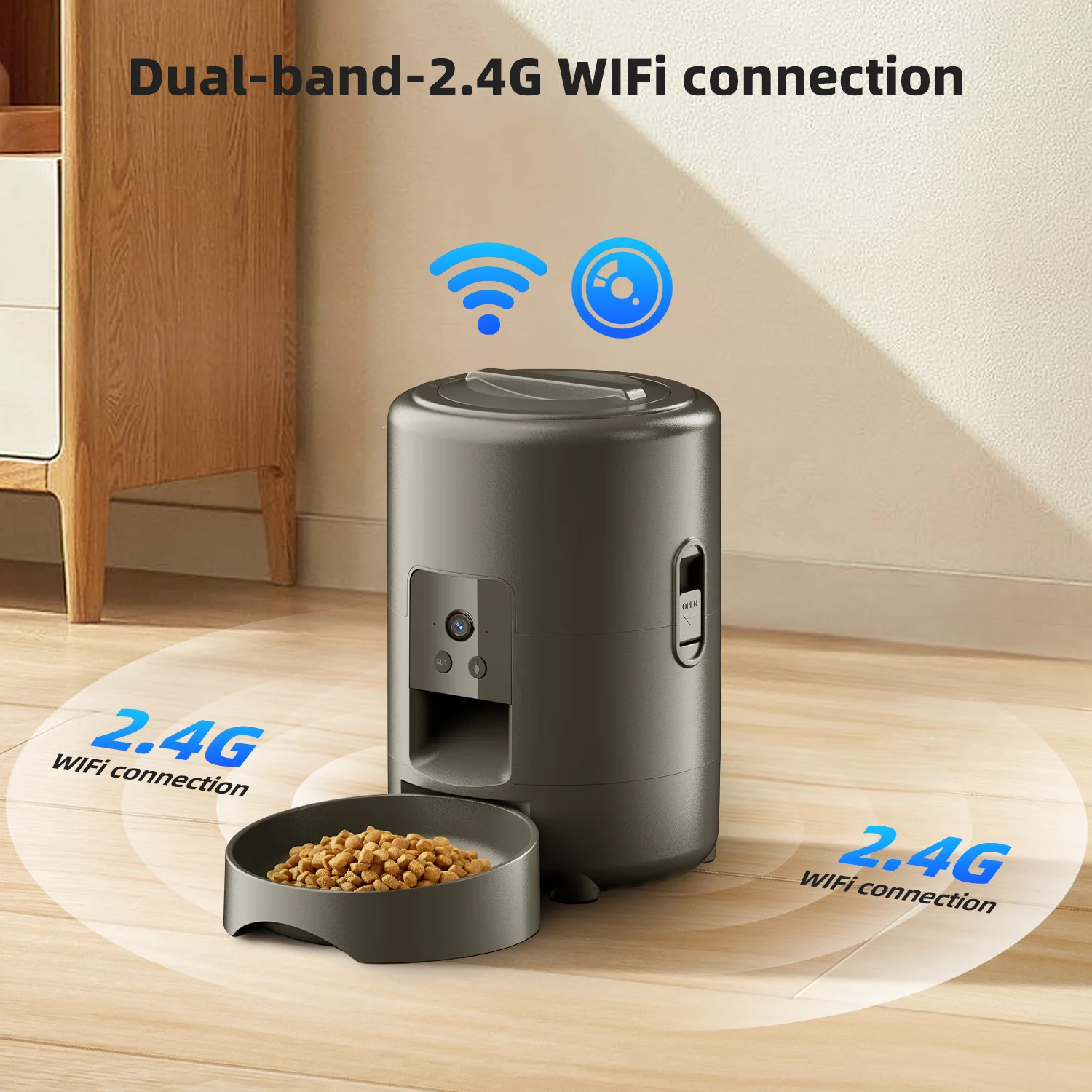 Comedouro Automático para Cães e Gatos com Câmera WiFi 2L - Image 3