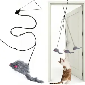 brinquedo para gatos ratinho pendurado